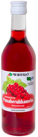 Suomalainen punaherukkamehu 375 ml Meritalo